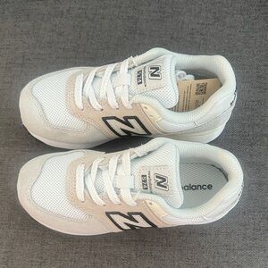New Balance Kids' Gray and White Sneakers